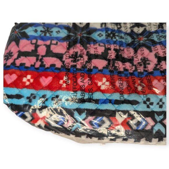 NWT Vera Bradley Small Tote Nordic Stripe Fleece - Picture 5 of 8